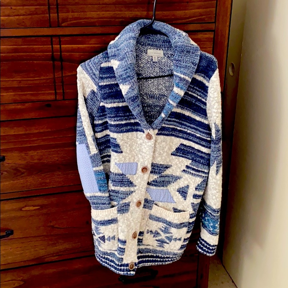 Lucky Brand Aztec Sweater Cardigan